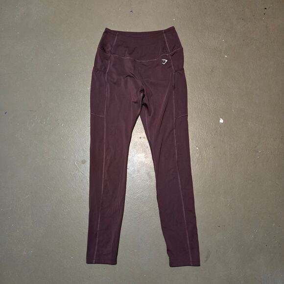 Gymshark High Rise Pocket Leggings in Chocolate Brown Women's Size Small - Picture 1 of 5